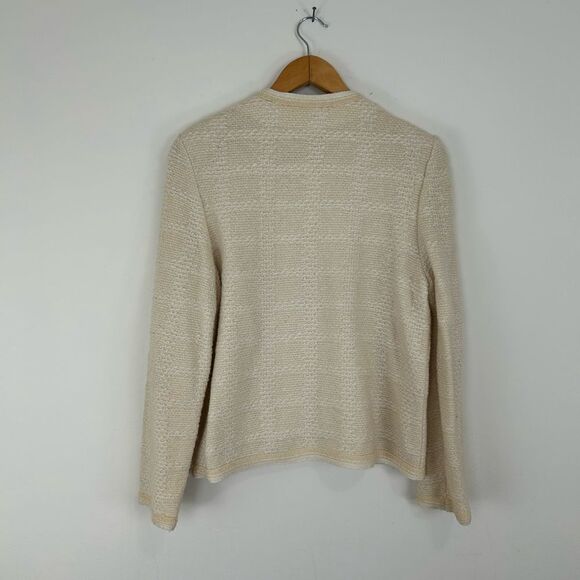 Vintage Cream and White Plaid Cardigan - Picture 6 of 8